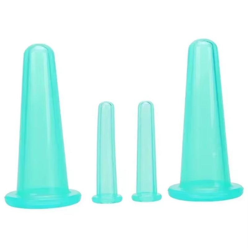 Silicone Vacuum Cupping Massage Jars anti Cellulite Massage Facial Suction Cups Face Neck Lift Skin Scraping Guasha anti Wrinkle