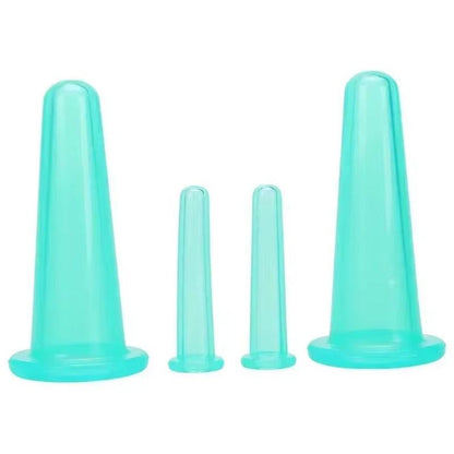 Silicone Vacuum Cupping Massage Jars anti Cellulite Massage Facial Suction Cups Face Neck Lift Skin Scraping Guasha anti Wrinkle