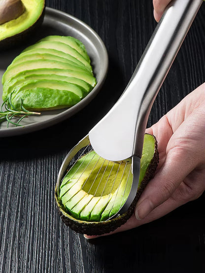 Fruit Slicer Avocado Knife Gadget Stainless Steel Cutter for KitchenHQ
