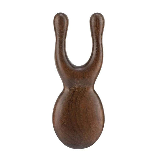 Wooden Gua Sha sandalwood facial and nose massage tool for acupressure therapy