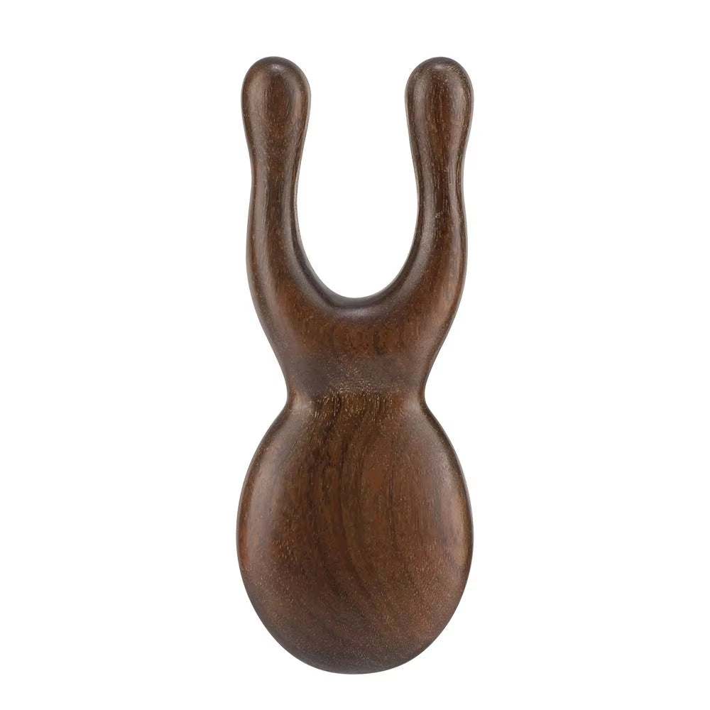 Wooden Gua Sha sandalwood facial and nose massage tool for acupressure therapy