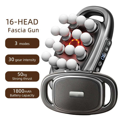 42-Heads Fascia Gun High-Frequency Vibration Body Massage Gun Back and Waist Massager Neck Shoulder Massager Muscle Masajeador