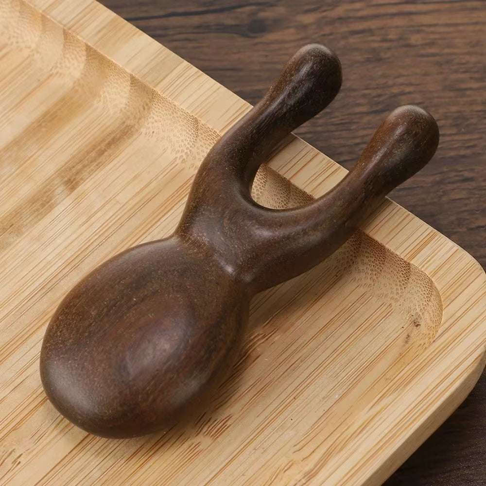 Wooden Gua Sha Facial Tools Head Massager Sandalwood Wood Massage Tool for Face Nose Eye Wood Massage Acupressur Tools