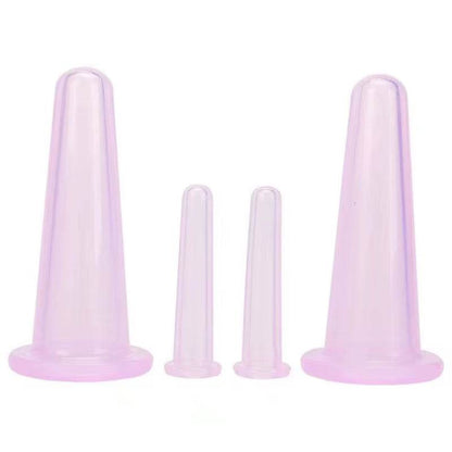 Silicone Vacuum Cupping Massage Jars anti Cellulite Massage Facial Suction Cups Face Neck Lift Skin Scraping Guasha anti Wrinkle