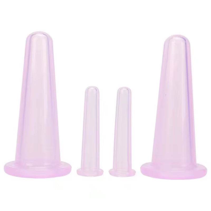 Silicone Vacuum Cupping Massage Jars anti Cellulite Massage Facial Suction Cups Face Neck Lift Skin Scraping Guasha anti Wrinkle