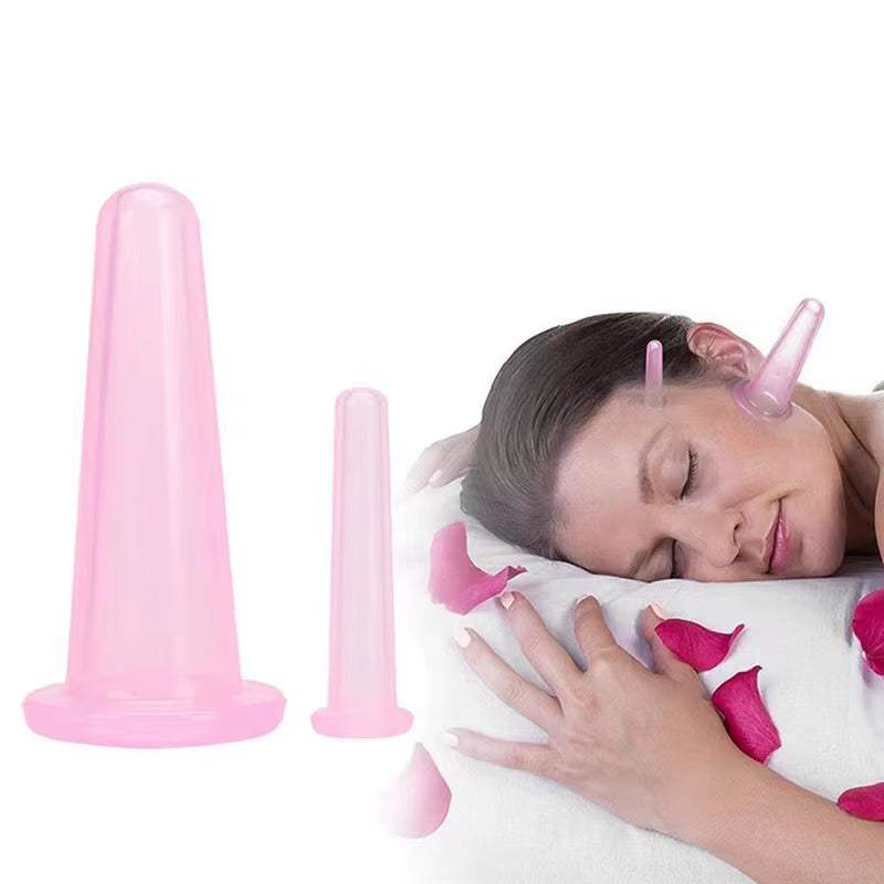 Silicone Vacuum Cupping Massage Jars anti Cellulite Massage Facial Suction Cups Face Neck Lift Skin Scraping Guasha anti Wrinkle