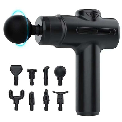 ELEVORA Electric Deep Tissue Massage Gun with 8 interchangeable heads for full body muscle relaxation and recovery