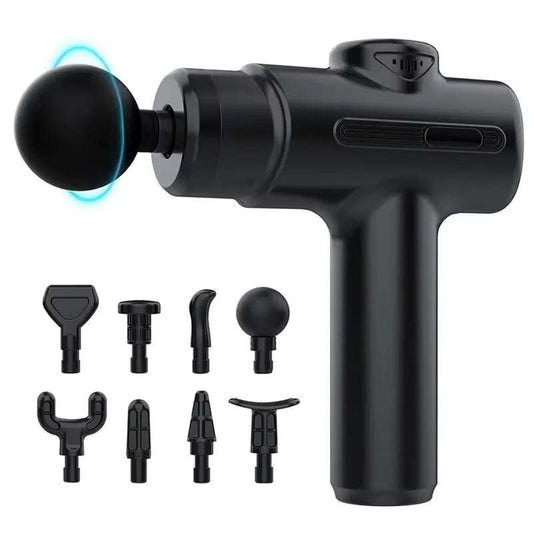 ELEVORA Electric Deep Tissue Massage Gun with 8 interchangeable heads for full body muscle relaxation and recovery