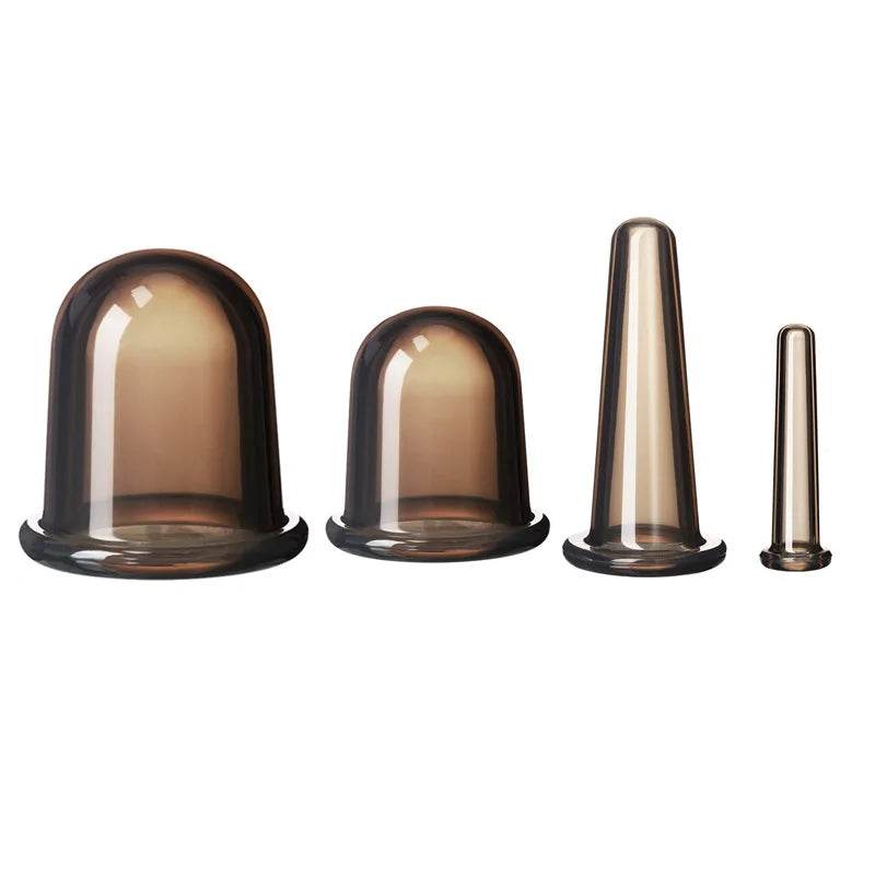 Silicone Vacuum Cupping Massage Jars anti Cellulite Massage Facial Suction Cups Face Neck Lift Skin Scraping Guasha anti Wrinkle