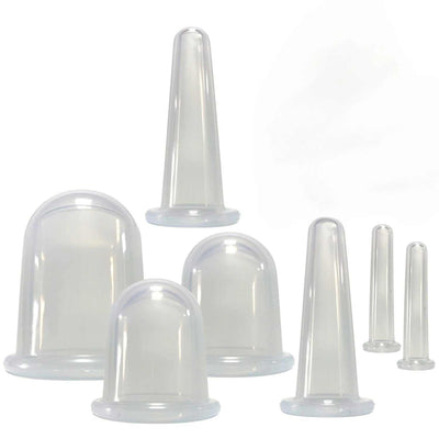 Silicone Vacuum Cupping Massage Jars anti Cellulite Massage Facial Suction Cups Face Neck Lift Skin Scraping Guasha anti Wrinkle