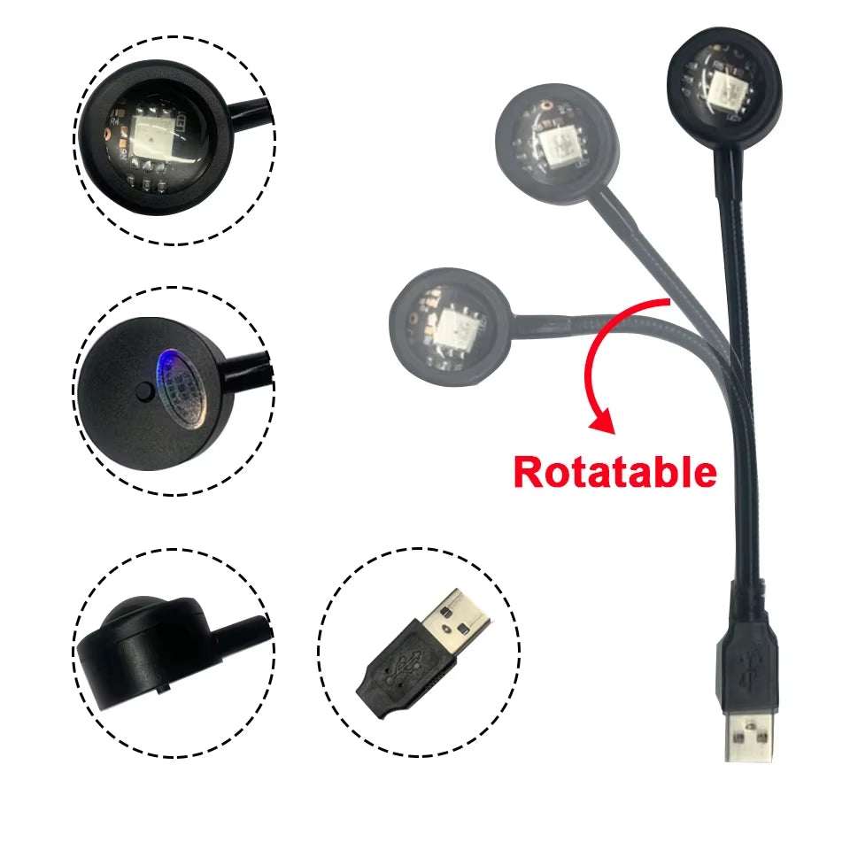 LED Sunset Lamp Nightlights USB Projector Birthday Party Decoration Mood Lights for Bedroom Living Room Wall Photography