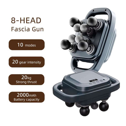 42-Heads Fascia Gun High-Frequency Vibration Body Massage Gun Back and Waist Massager Neck Shoulder Massager Muscle Masajeador