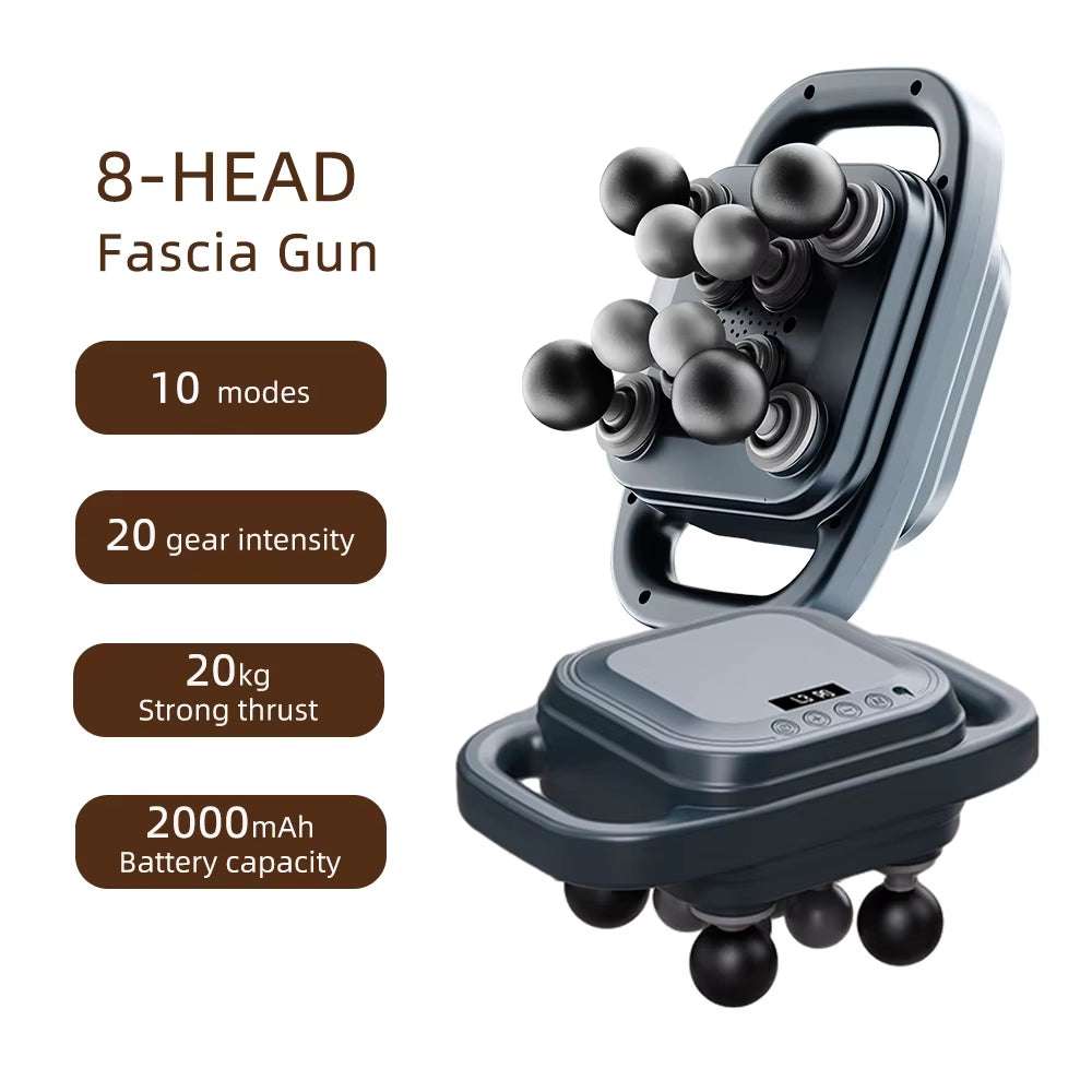 42-Heads Fascia Gun High-Frequency Vibration Body Massage Gun Back and Waist Massager Neck Shoulder Massager Muscle Masajeador