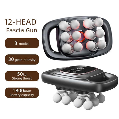 42-Heads Fascia Gun High-Frequency Vibration Body Massage Gun Back and Waist Massager Neck Shoulder Massager Muscle Masajeador