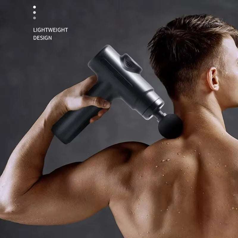 ELEVORA Electric Deep Tissue Massage Gun with 8 Interchangeable Heads for Muscle Relaxation and Recovery in Arms, Back, and Legs