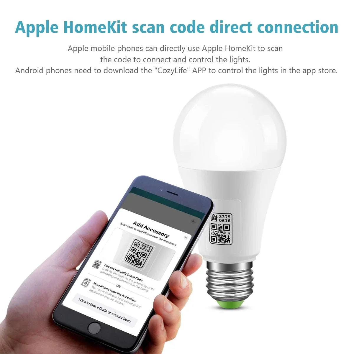 Genuine MFI Certified Homekit Wifi Smart LED Light Bulb GU10 E14 E27 RGB Lamp Siri Voice Control Apple Homekit Alexa Google Home