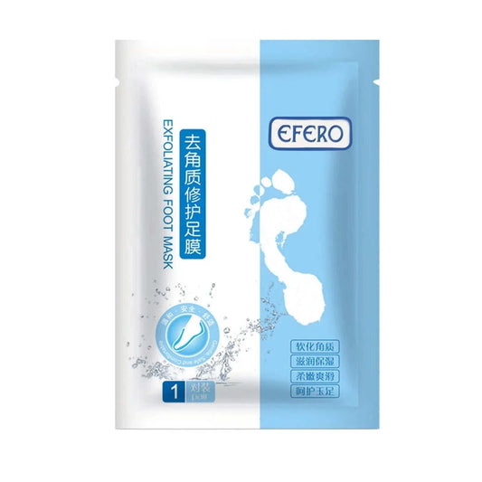 Exfoliating Foot Peel Mask by EFERO, softens and removes dead skin for smooth feet, 3ml pouch.