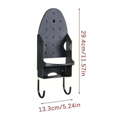 Portable Iron Holder Hotel Household Ironing Board Hanger Black White Wall Mount Iron Storage Rack Home Storage Supplies