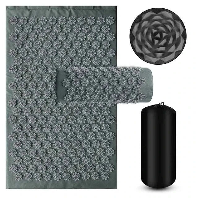 ELEVORA Acupressure Yoga Mat Kuznetsov'S Applicator Cushion Sensi Massage Body Needles with Spikes Pillow Foot Massager Fitness Pilates