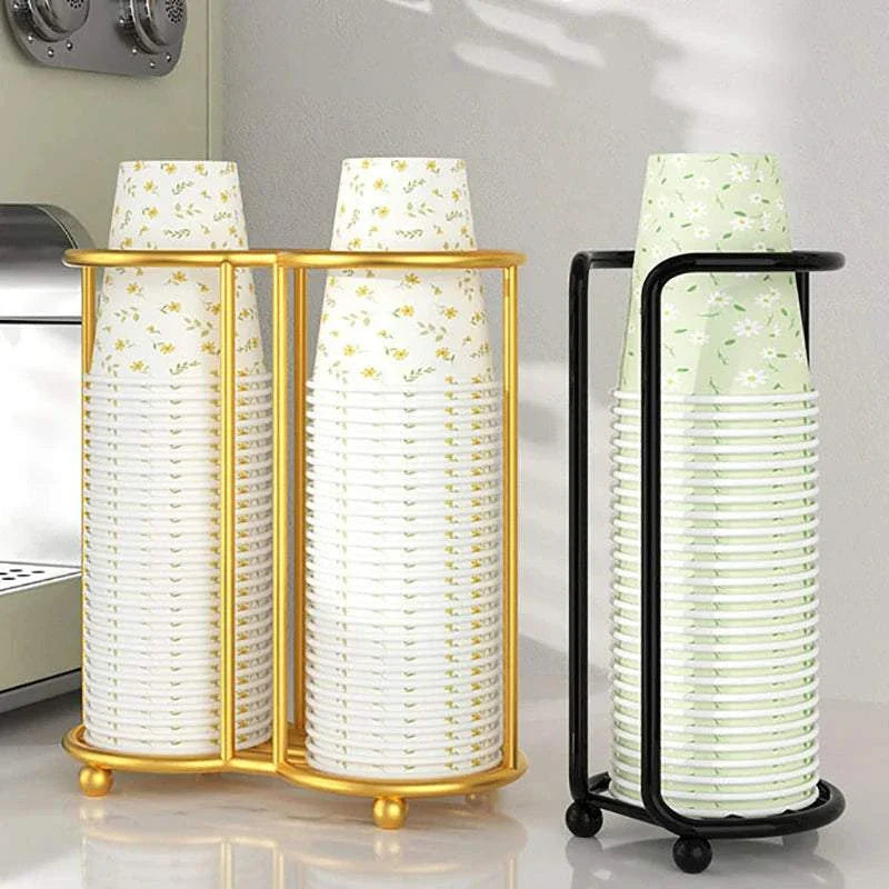 Disposables Cups Picker Kitchen Paper Cup Holder Multifunctional Desktop Cup Storage Rack Household Coffee Cup Holder for Home