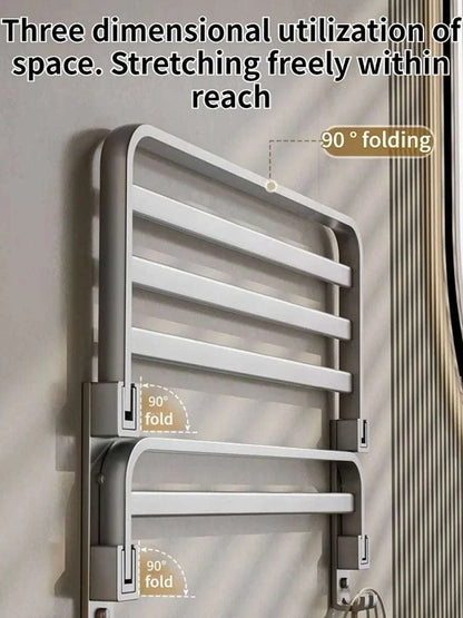 Upgrade and Thicken Grey/Black 40CM-60CM Towel Rack Space Aluminum Toilet Storage Rack Wall Mounted Bathtowel Rack