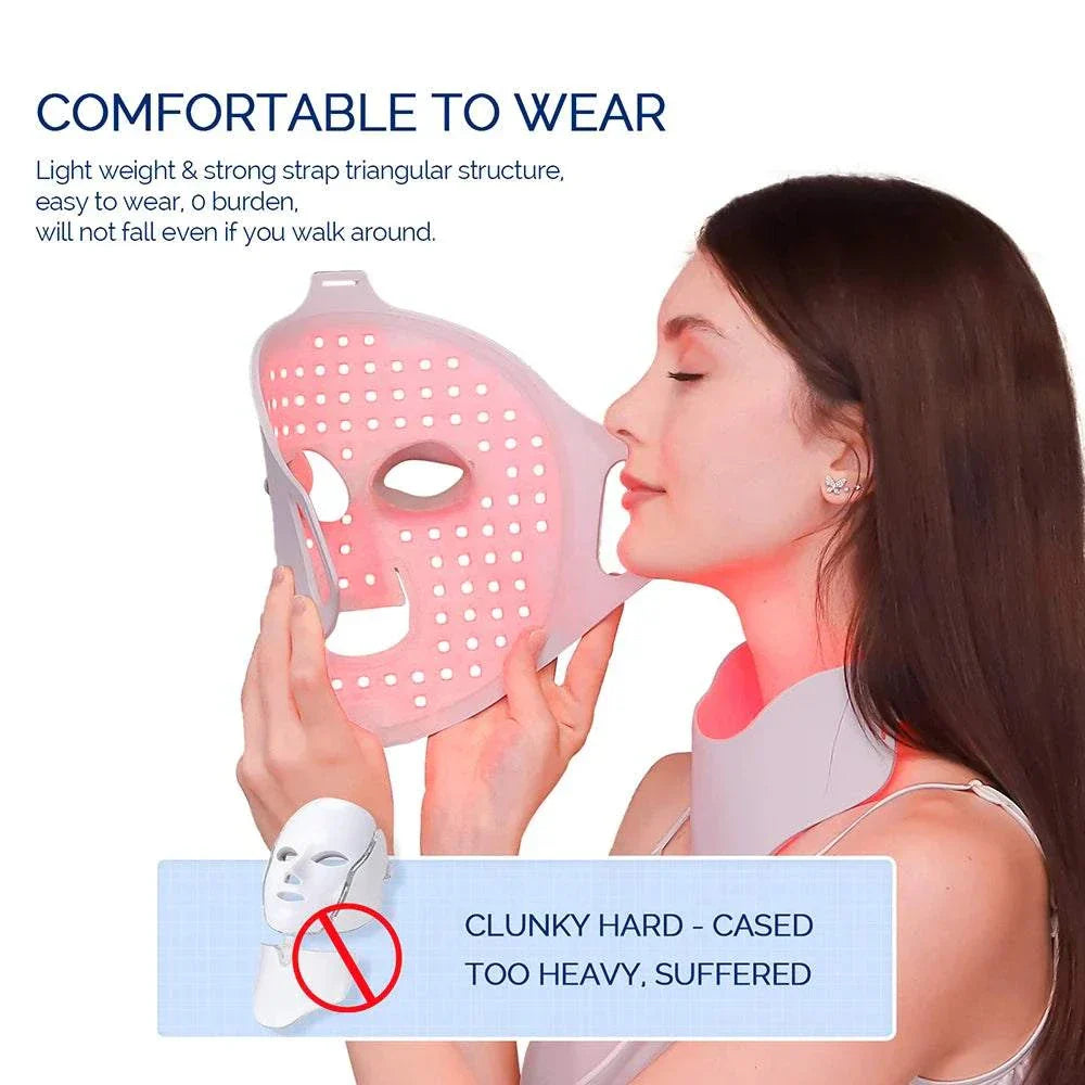 7 Colors LED Silicone Beauty Machine Skin Care Face Mask for Home Use