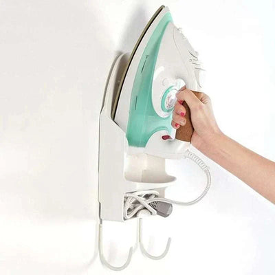 Portable Iron Holder Hotel Household Ironing Board Hanger Black White Wall Mount Iron Storage Rack Home Storage Supplies