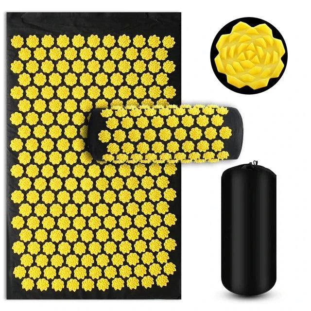 ELEVORA Acupressure Yoga Mat Kuznetsov'S Applicator Cushion Sensi Massage Body Needles with Spikes Pillow Foot Massager Fitness Pilates