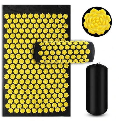 ELEVORA Acupressure Yoga Mat Kuznetsov'S Applicator Cushion Sensi Massage Body Needles with Spikes Pillow Foot Massager Fitness Pilates
