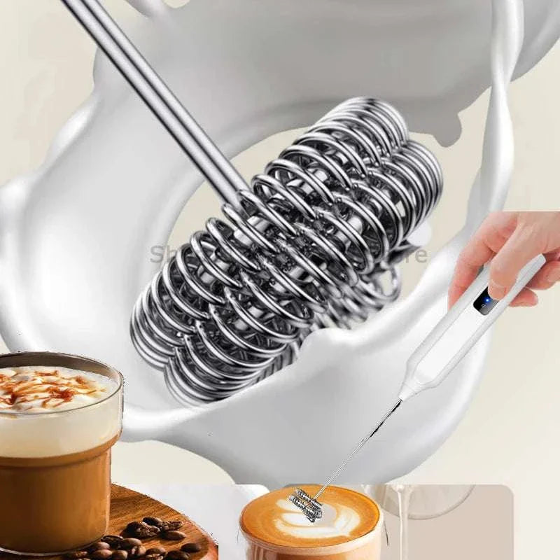 Electric Coffee Milk Frother Handheld Egg Beater Foamer Coffee Maker Electric Blender Mixer Mini Portable Blender Kitchen Tool