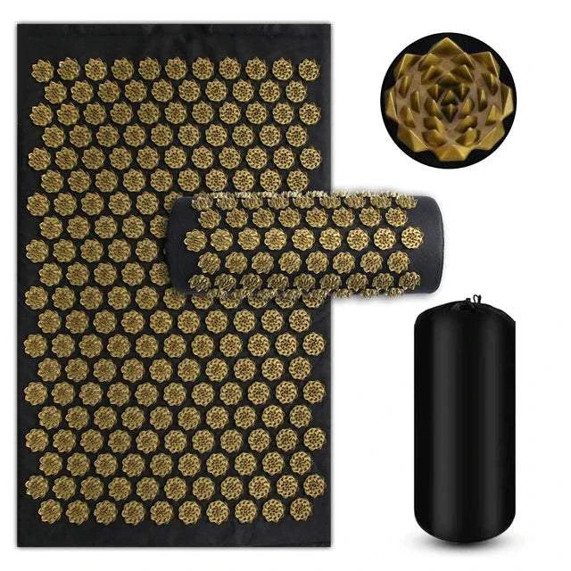 ELEVORA Acupressure Yoga Mat Kuznetsov'S Applicator Cushion Sensi Massage Body Needles with Spikes Pillow Foot Massager Fitness Pilates