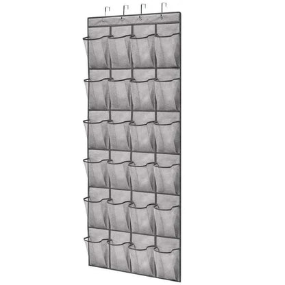 Over the Door Shoe Rack with 24 Large Mesh Pockets Hanging Shoe Organizer for Closet Hanging Shoe Rack Holder Hanger