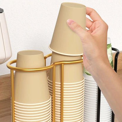 Disposables Cups Picker Kitchen Paper Cup Holder Multifunctional Desktop Cup Storage Rack Household Coffee Cup Holder for Home