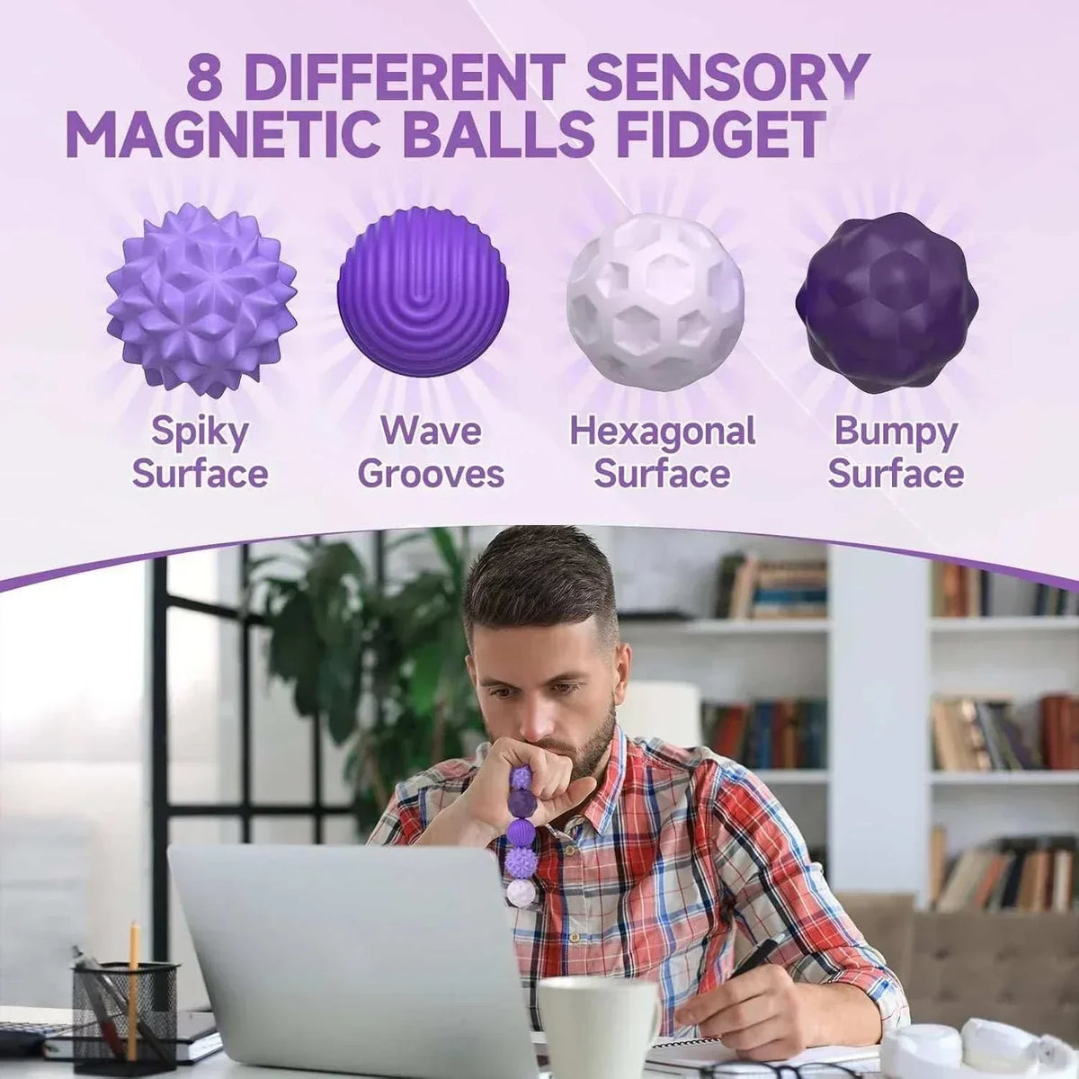 Fidget Toys Magnetic Stress Balls for Adults Calming Sensory Toy Set..