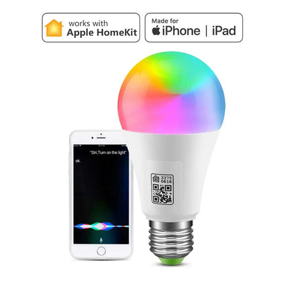 Homekit Wifi Smart LED Light Bulb GU10 E14 E27 RGB color changing smart bulb compatible with Apple Homekit, Alexa, and Google Home voice control