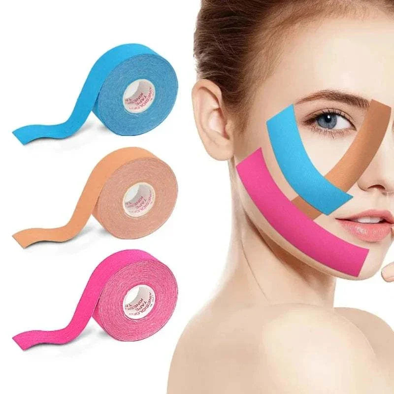 2.5CM X 5M Kinesiology Tape for Face V Line Neck Eyes Lifting Wrinkle Remover Sticker Tape Facial Skin Care Tool Elastic Bandage