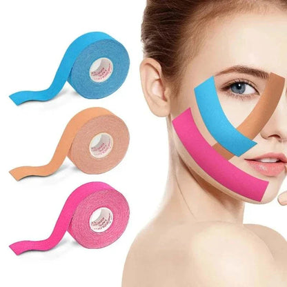 2.5CM X 5M Kinesiology Tape for Face V Line Neck Eyes Lifting Wrinkle Remover Sticker Tape Facial Skin Care Tool Elastic Bandage