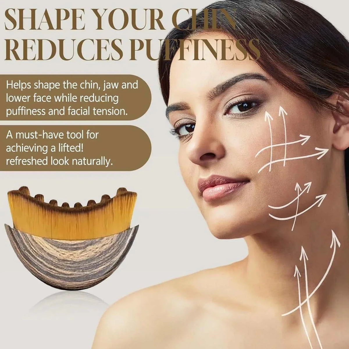 Lymphatic Contour Face Brush Lymphatic Drainage Reduce Puffiness Relief Fatigue Facial Massager Face Chin Skin Sculpting Tool