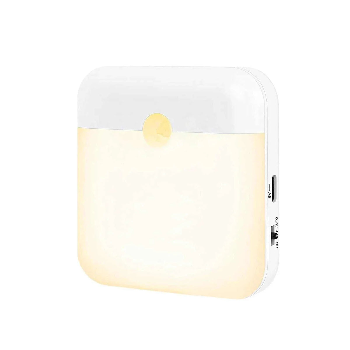 LED smart human body sensor night light with USB charging and magnetic suction for cabinets and halls