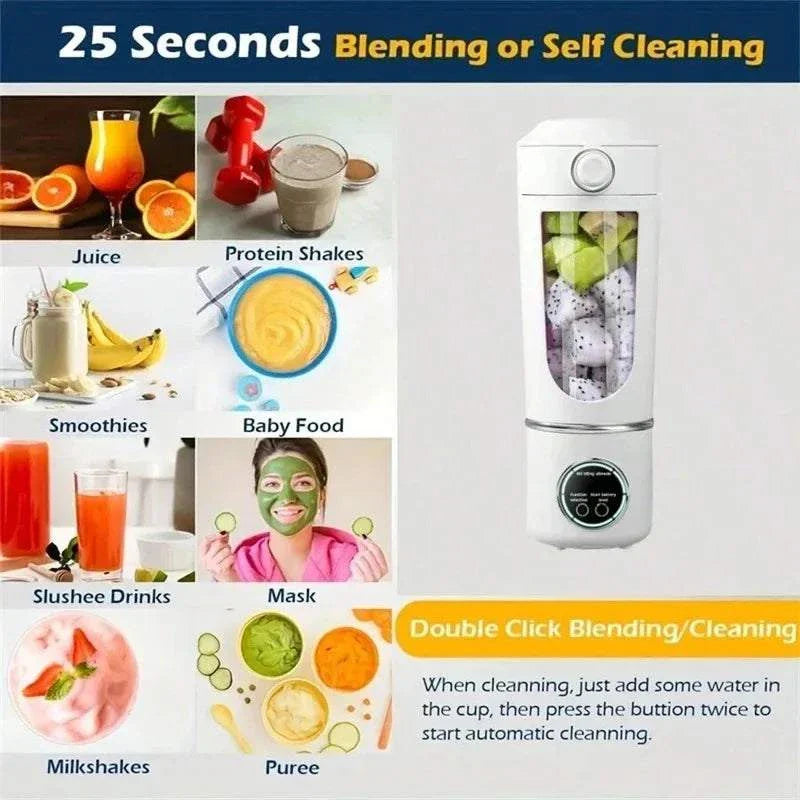 Portable Juice Blender Fast Mix Blender for Smoothies Shakes On-The Go