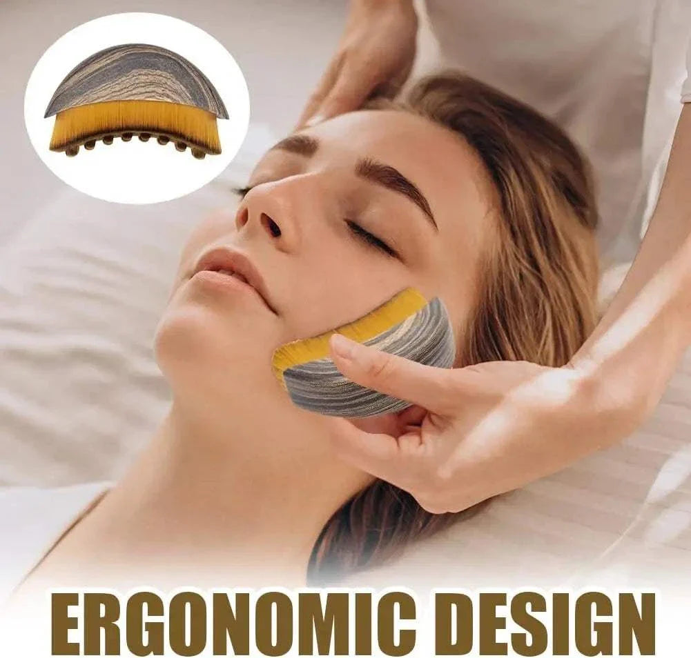 Lymphatic Contour Face Brush Lymphatic Drainage Reduce Puffiness Relief Fatigue Facial Massager Face Chin Skin Sculpting Tool