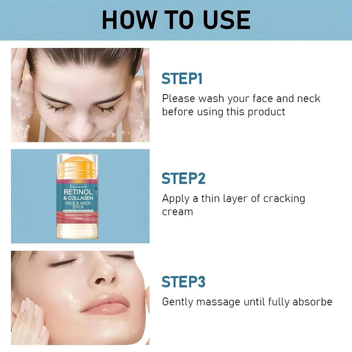 Retinol Lifting Firming Cream Stick Collagen Smooth Wrinkles Face Cream for Moisturizer Whitening Brighten Skin Product
