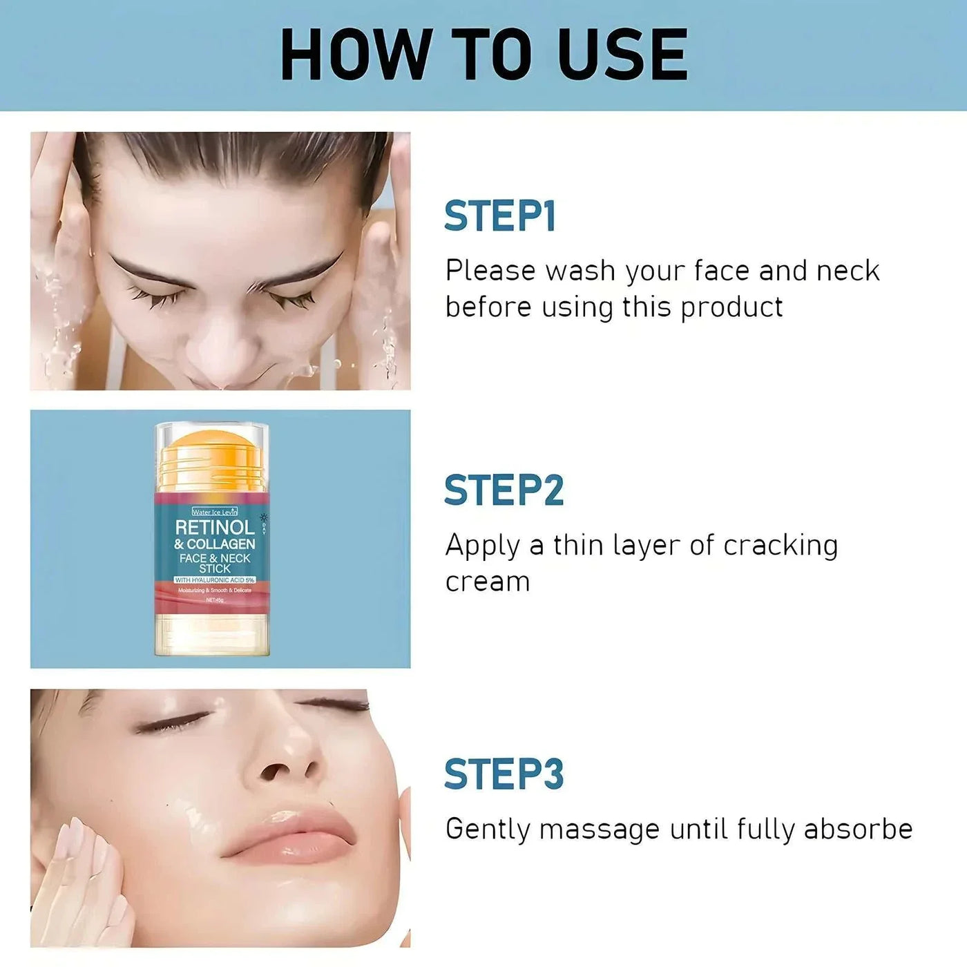 Retinol Lifting Firming Cream Stick Collagen Smooth Wrinkles Face Cream for Moisturizer Whitening Brighten Skin Product