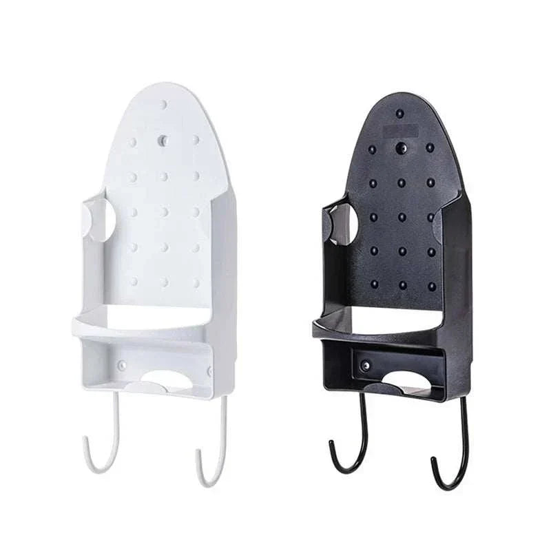 Portable Iron Holder Hotel Household Ironing Board Hanger Black White Wall Mount Iron Storage Rack Home Storage Supplies