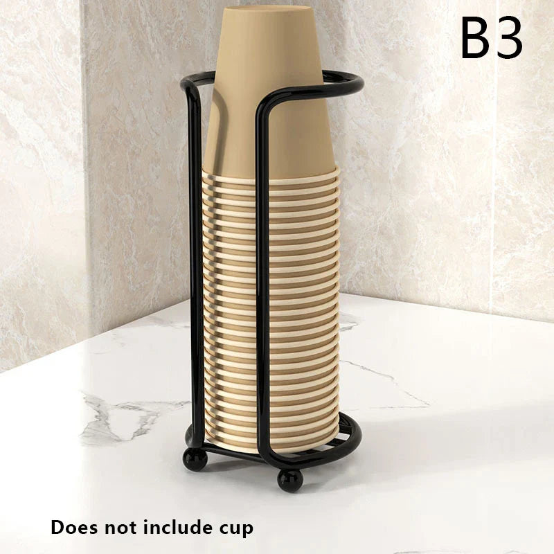 Disposables Cups Picker Kitchen Paper Cup Holder Multifunctional Desktop Cup Storage Rack Household Coffee Cup Holder for Home