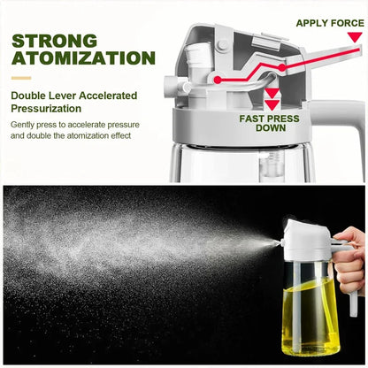 200/300Ml Oil Spray Bottle Camping BBQ Cooking Kitchen Baking Olive Oil Soy Sauce Dispenser Vinegar Air Fryer Sprayer Gadgets