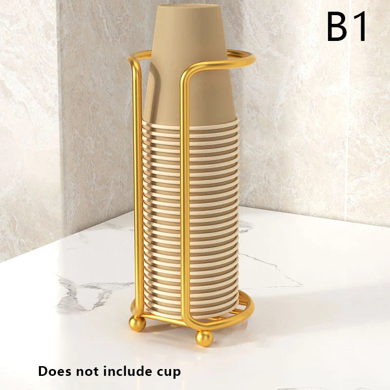 Disposables Cups Picker Kitchen Paper Cup Holder Multifunctional Desktop Cup Storage Rack Household Coffee Cup Holder for Home