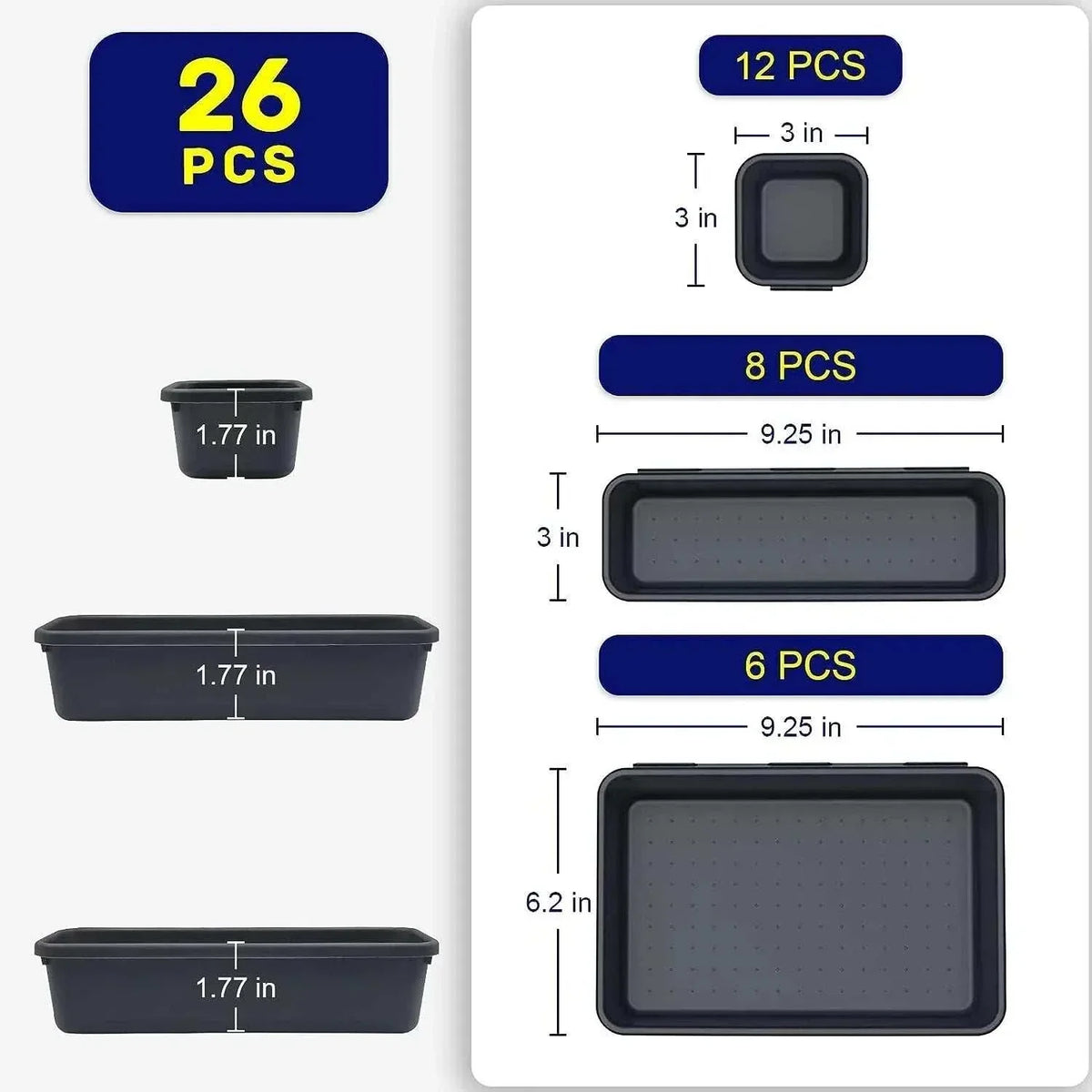 Drawers Organization -8/26/47Pcs Tool Tray Organizer Set for Workbench