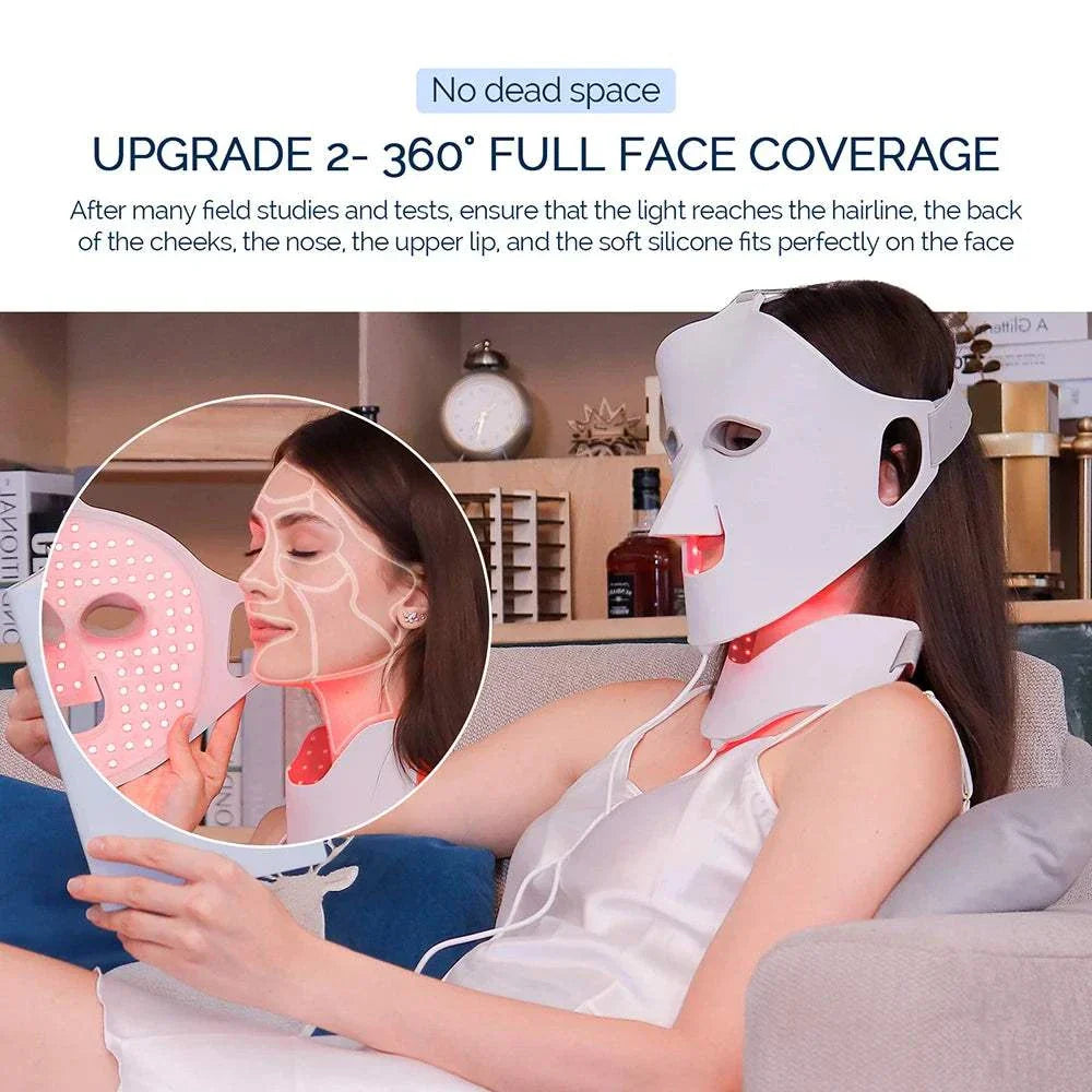 7 Colors LED Silicone Beauty Machine Skin Care Face Mask for Home Use