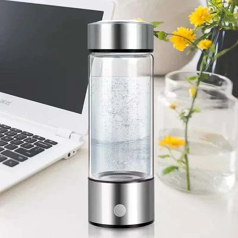 Hydrogen-Rich Water Cup Electric Hydrogen Rich Water Generator Bottle Titanium Quality Filter Portable Antioxidant Lonizer 420Ml